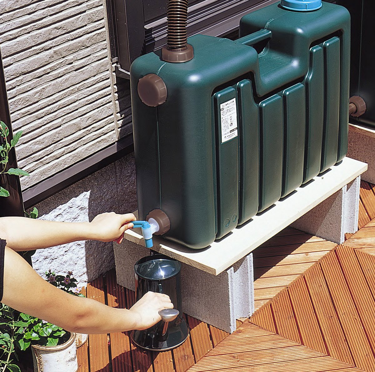 Eg 26 100lセット 50l 2 節約 ミツギロン ダークグリーン 屋外用貯水用品 B 雨水タンク ガーデン用ジョイントマットタイル 激安 Rumble Media