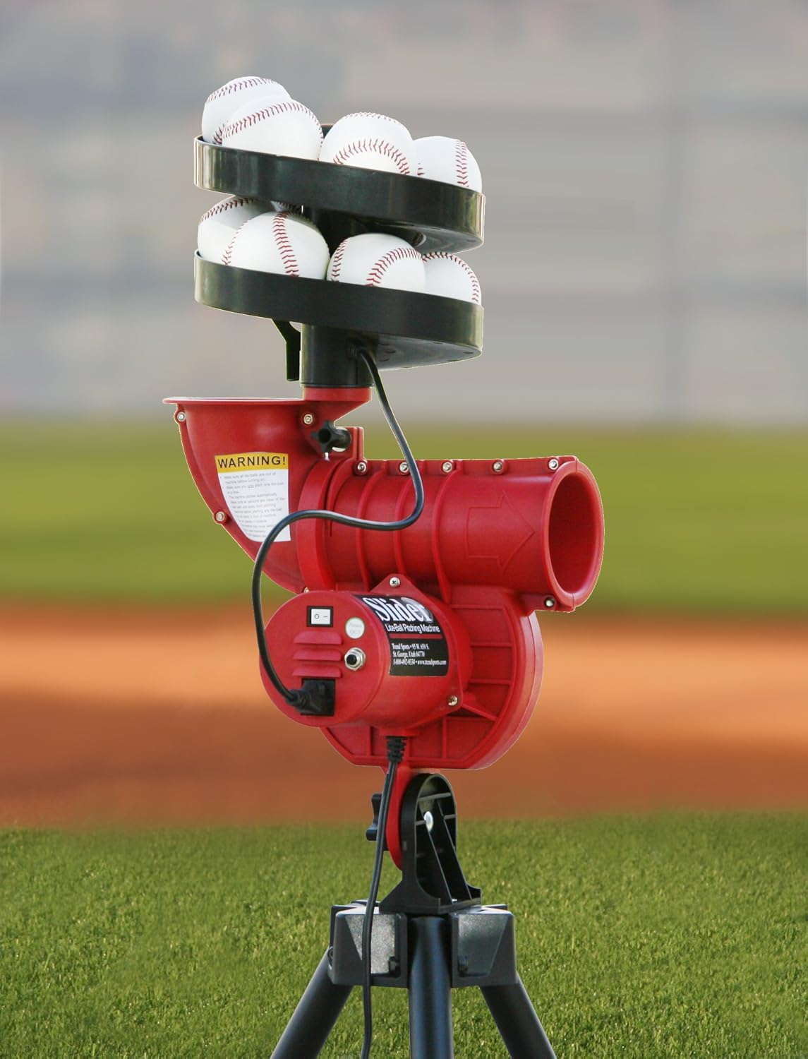 HEATER SPORTS Slider Lite Curveball Baseball Pitching Machine for Kids, Teens, and Adults, Uses Pitching Lite Machine Baseballs & Plastic Baseballs, Includes Automatic Ballfeeder : Baseball Pitching Machines : Sports & Outdoors