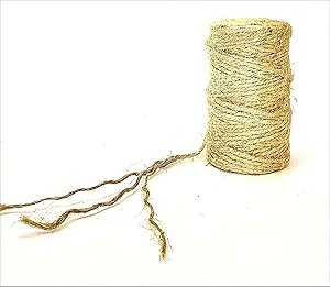Jute Garden Twine Natural Jute Rope || Jute Rope for Craft || Unique Dark Brown Thick Garden Twines || 3 Ply 200 Feet || Supports Vines, Plants, Trellis and Vegetables, Craft Ropes