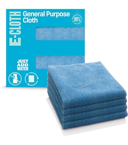 E-cloth Glass & Polishing Cloth Set Of 4 - Streak-Free Cleaning For Windows & Shiny Surfaces