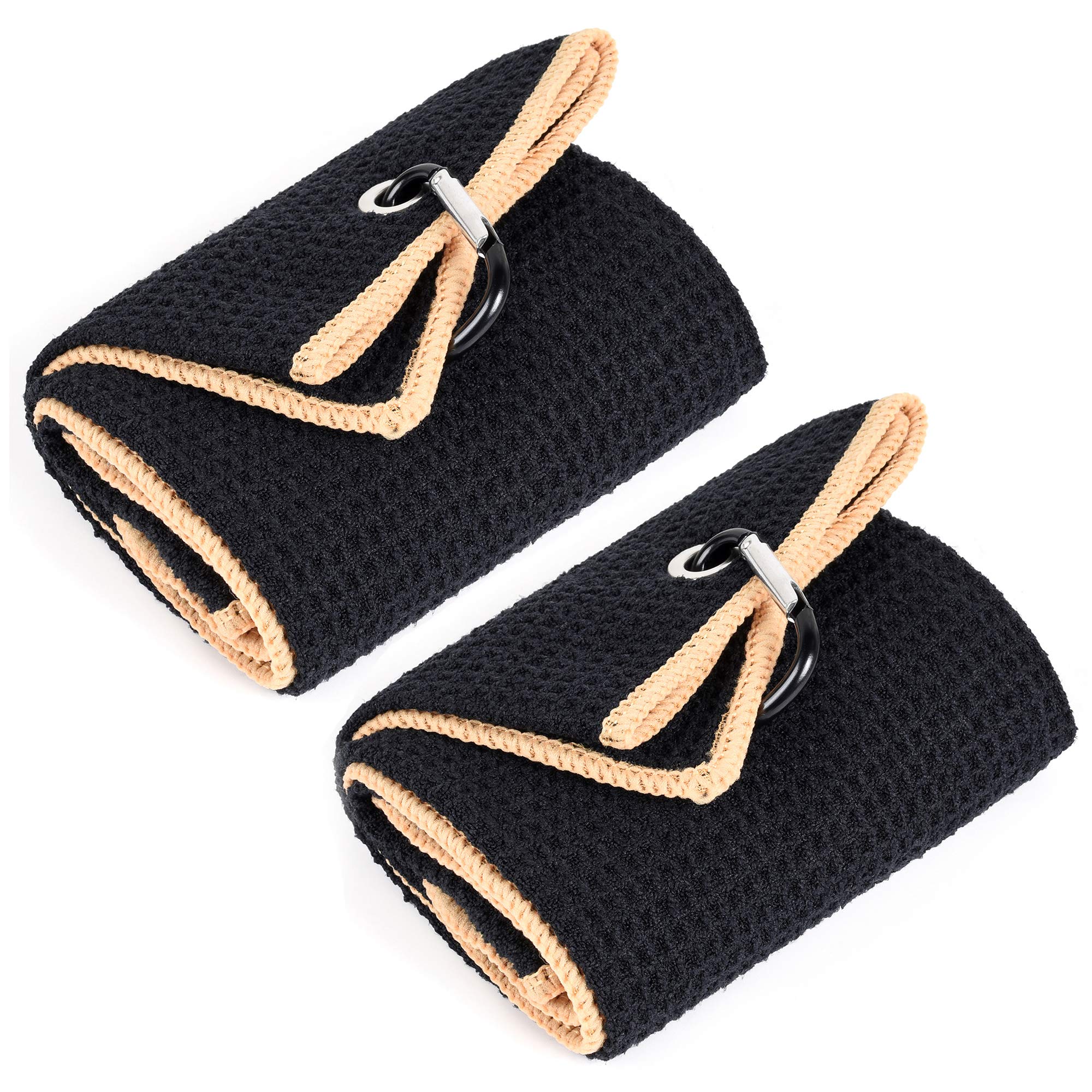 Mile High Life Golf Towel | Tri-fold Waffle Towels | Premium Microfiber Fabric | wiith Heavy Duty Carabiner Clip