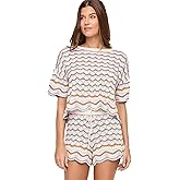 L*Space Sunchaser Short for Women, Casual Everyday High-Waisted Knit Shorts Featuring Scalloped Hem & Drawcord Through Waist