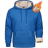 MAGCOMSEN Men's Heavy Hoodie Sherpa Fleece Lined Pullover Thick Winter Hooded Sweatshirt