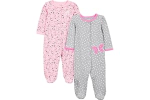Simple Joys by Carter's Baby-Girls 2-Pack Cotton Snap Footed Sleep and PlayBaby and Toddler Sleepers