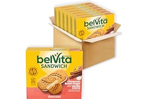 belVita Breakfast Cinnamon Brown Sugar & Vanilla Creme Breakfast Biscuits, 5 Count (Pack of 6)