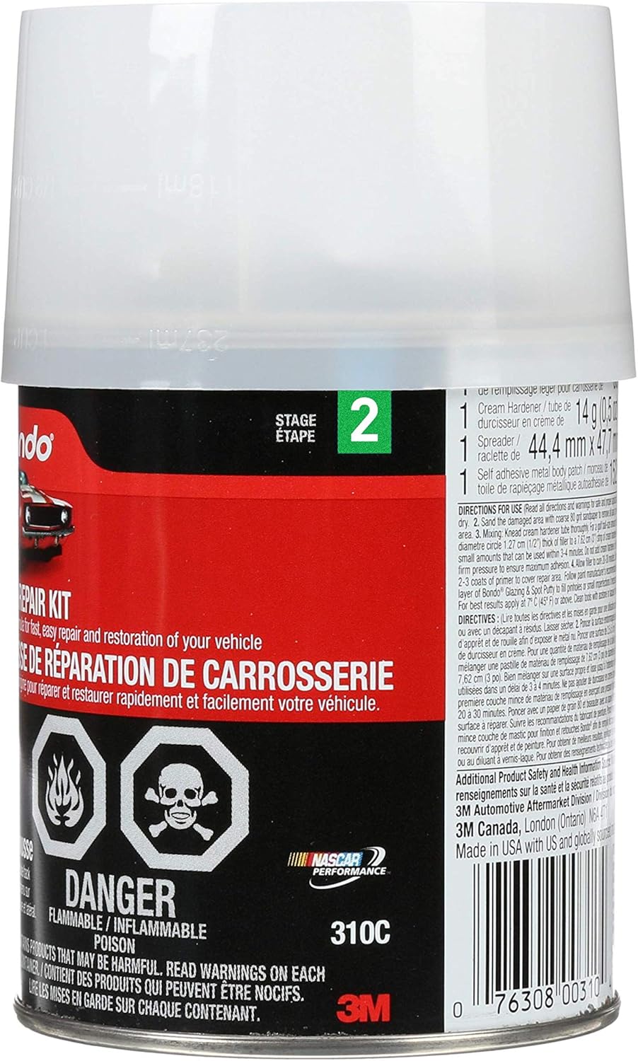 Bondo Body Repair Kit, Original Formula for Fast, Easy Repair & Restoration of Your Vehicle, 1 Kit: Garden & Outdoor