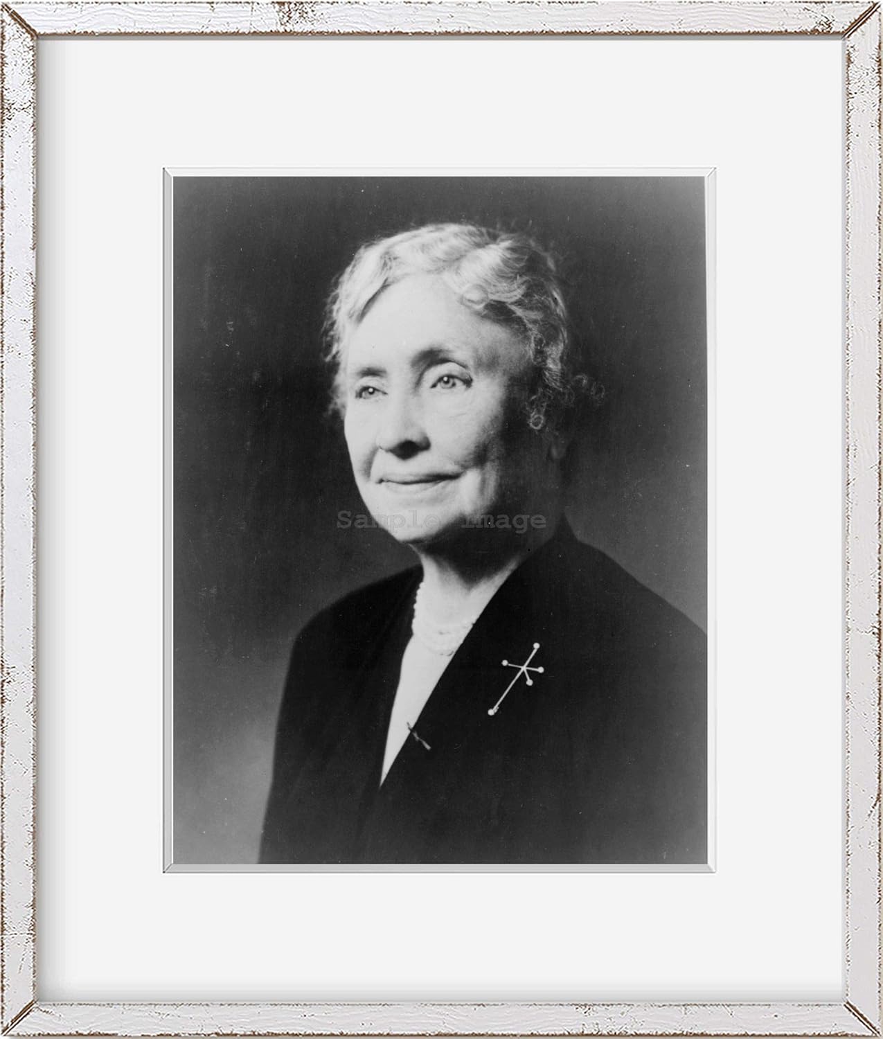 Photographs - INFINITE PHOTOGRAPHS 1955 Photo: Helen Keller | head-and-shoulders portrait, facing left | Vintage Photograph | Vintage Photo Reproduction