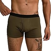 ayaecofashion Men's Organic Pima Cotton Boxer Briefs Fly | Green/L