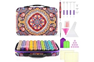 POLRAI Diamond Painting Storage Containers 60 Slot Diamond Painting Accessories, Diamond Art Accessories and Tools for DIY 5D Diamond Art Craft Jewelry Bead Rhinestones Organizer