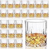 Ayearparty 24 Pcs Old Fashioned Whiskey Glasses Bulk 10 Oz Bourbon Glass Cocktail Rocks Glasses for Whiskey Bourbon Vodka Liquor and Cocktail Drinks Gift for Father