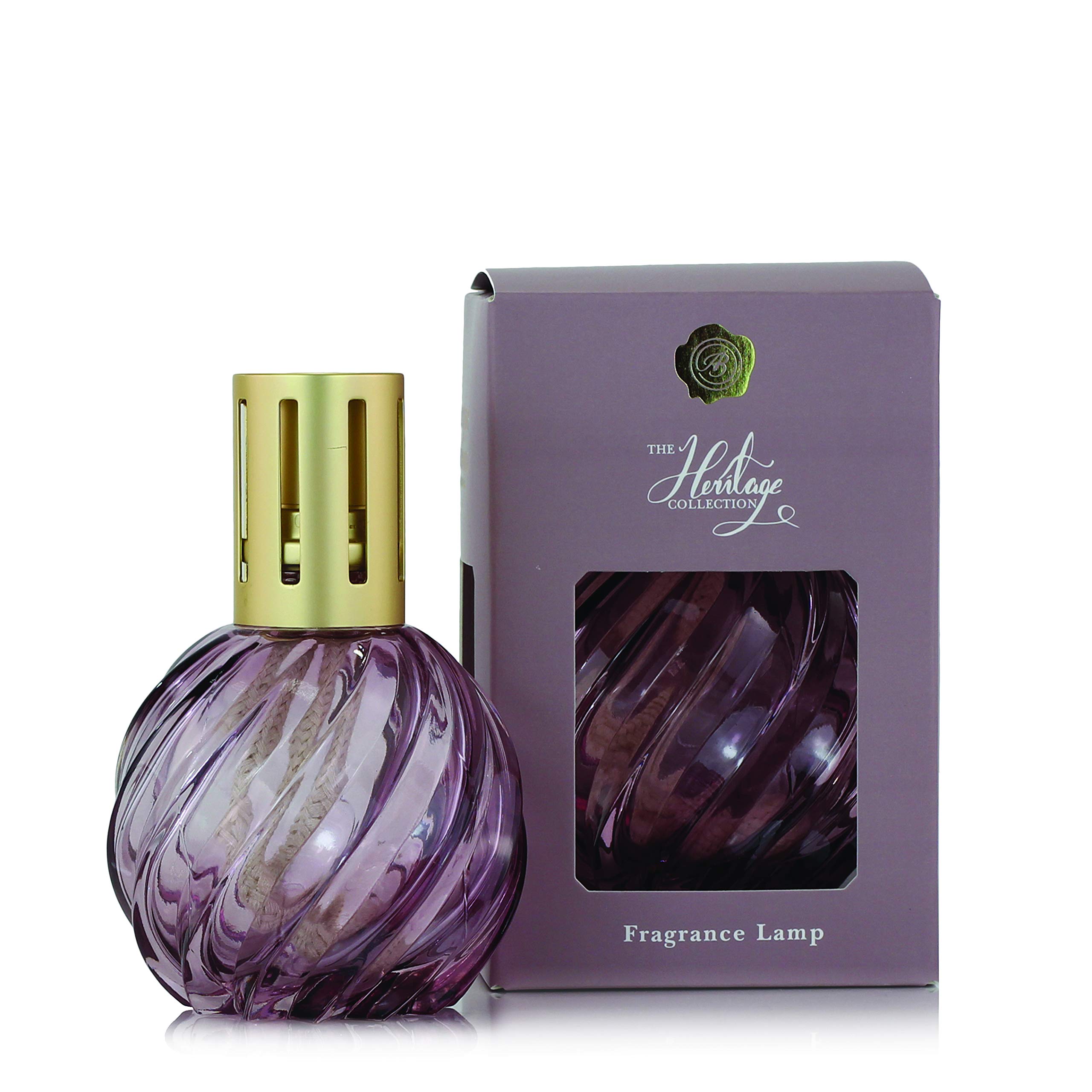 ASHLEIGH & BURWOOD The Heritage Collection Spiral Glass Large Fragrance Lamp (Mauve)