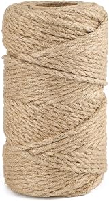 G2PLUS 6MM Thick Jute Rope 50M Hemp Garden Rope 3-Ply for DIY Crafts