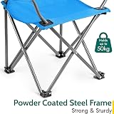 Trail Outdoor Leisure Eagle Kids Camping Chair Blue 58cm H 30cm Seat view 5