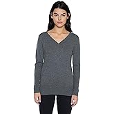 JENNIE LIU Women's 100% Pure Cashmere Long Sleeve Ava V Neck Pullover Sweater