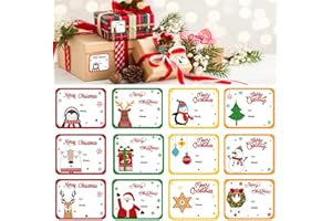 LOKIPA Christmas Self Adhesive Gift Tag Stickers, 120 Pieces Xmas Present Name Labels for Gifts