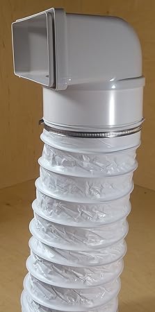 Flachkanal 220x90mm Ø150 Dunstabzugshaube Verbinder, Übergänge auf Rund, Halter, VentilationNord (Übergang 220x90 mit Kunstst