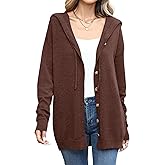 TASAMO Women's Button Down Hoodie Cardigan Sweaters Long Sleeve Fall Fashion Open Front Knit 2025 Winter Outerwear Coats