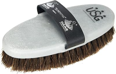 Haas Mould Horse Brush Large Silver 200 x 85 mm