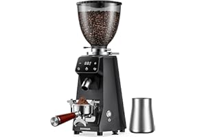 SHARDOR 64mm Burr Coffee Grinder, Electric Espresso Coffee Grinders for Home Use with Commercial-Grade Precision, 100 Grind Settings, Die-Cast Aluminum Housing, 17.6oz Hopper, Anti-Static Technology