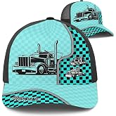 GIFORAL Fashion Trucker Mesh Trucker Hats Personalized Semi Truck and Leather Pattern Netback Cap for Truck Driver