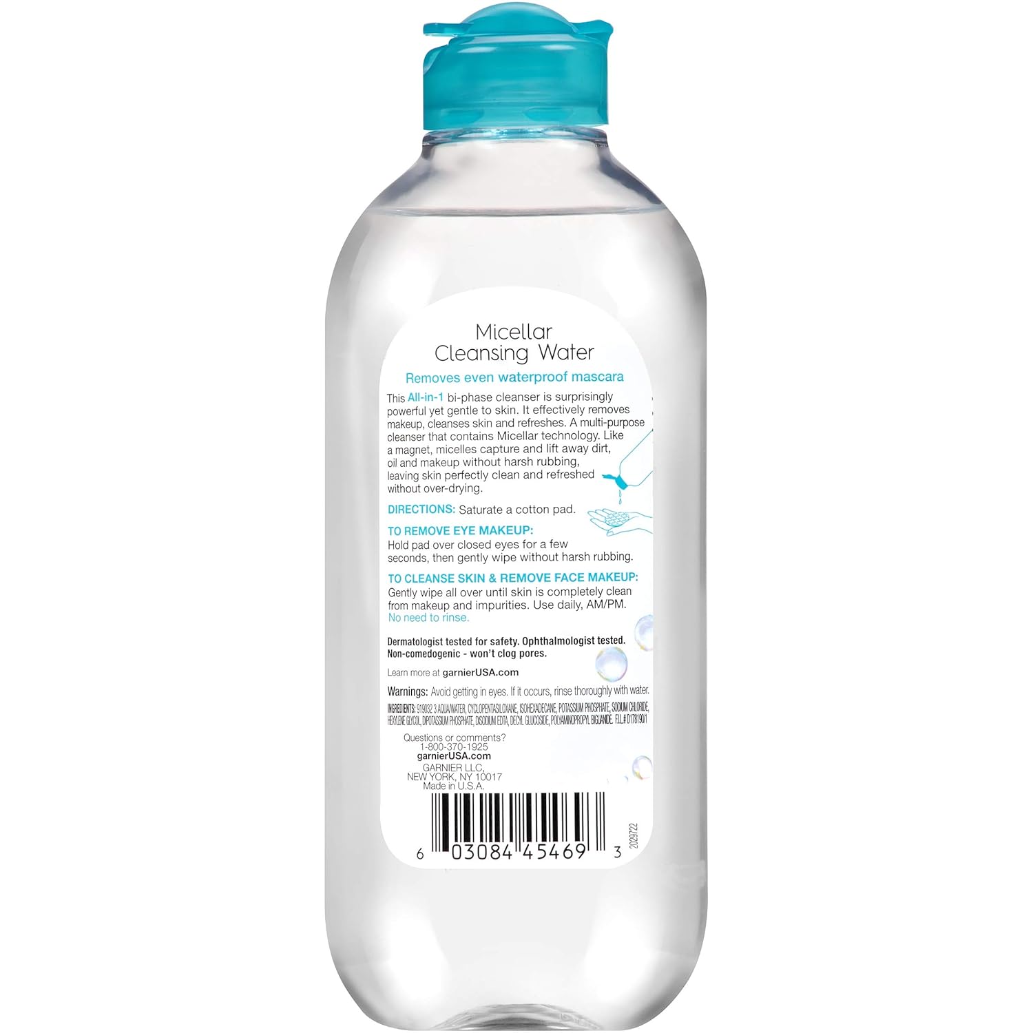Garnier SkinActive Micellar Cleansing Water, For Waterproof Makeup, 13.5 Fl Oz: Beauty
