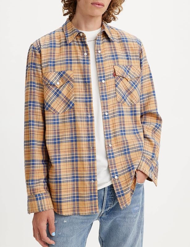 Relaxed Fit Western, Camicia Uomo, Krishan Plaid Lark, XS