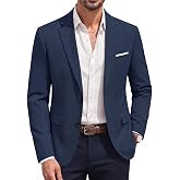 PJ PAUL JONES Mens Blazer Casual Lightweight Texture Sport Coat Jacket | Lightweight Blazer, Texture Fabric, Machine Washable, Two Button, Anti Wrinkle, Thin Shoulder Padder, Casual Business.