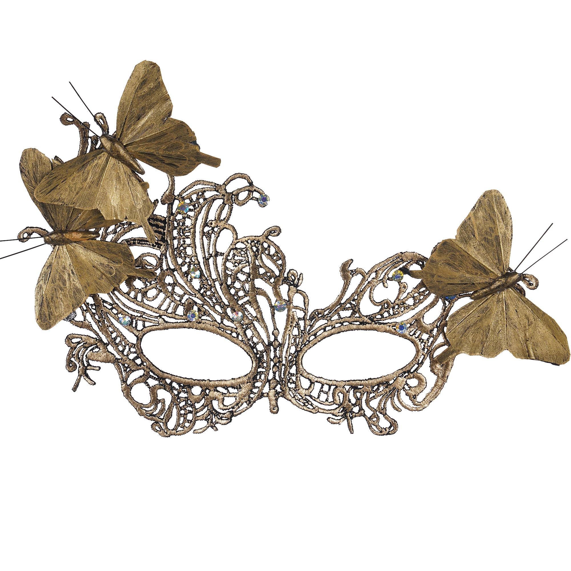 ETOFETE Halloween Butterfly Masquerade Masks for Adult Women Lace Half Face Mask Fancy Dress Cosplay Proms Carnival Accessory Costume