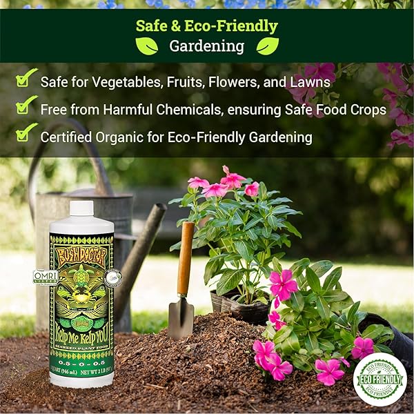 FOXFARM BUSHDOCTOR KELP ME KELP YOU FERTILIZER, LIQUID SEAWEED EXTRACT FOR PLANTS, VEGETABLES, & FLOWERS – PROMOTES ROOT GROWTH & SOIL HEALTH – PERFECT FOR HYDROPONICS & SOIL, NPK 0.5-0-0.5 (QUART)