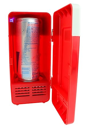 United Entertainment - USB mesa Frigorífico con LED - rojo: Amazon ...