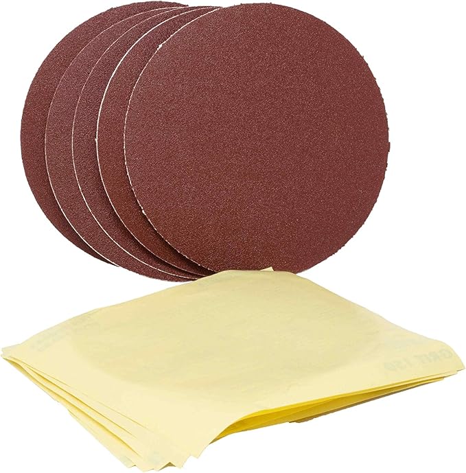 LIDL IAN 290842 5 x K80 Lot de 5 feuilles abrasives pour ponceuse