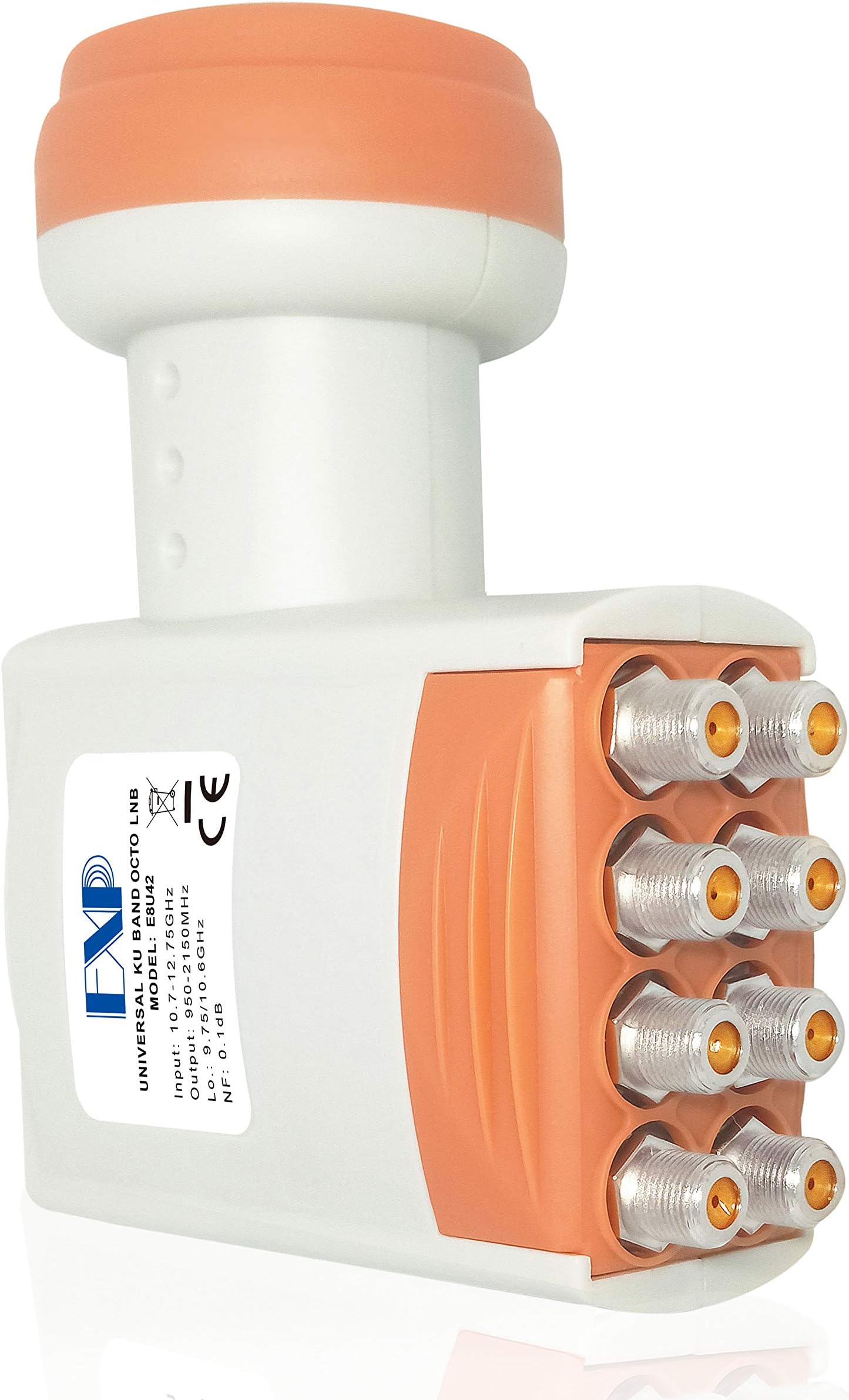 EXP Universal Octo LNB (8 outputs)(0.1 dB) Full HD 1080p, UHD 4K, 3D