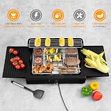 LIVIVO Electric Charcoal BBQ Grill 2200W Indoor Outdoor Thermostat view 2