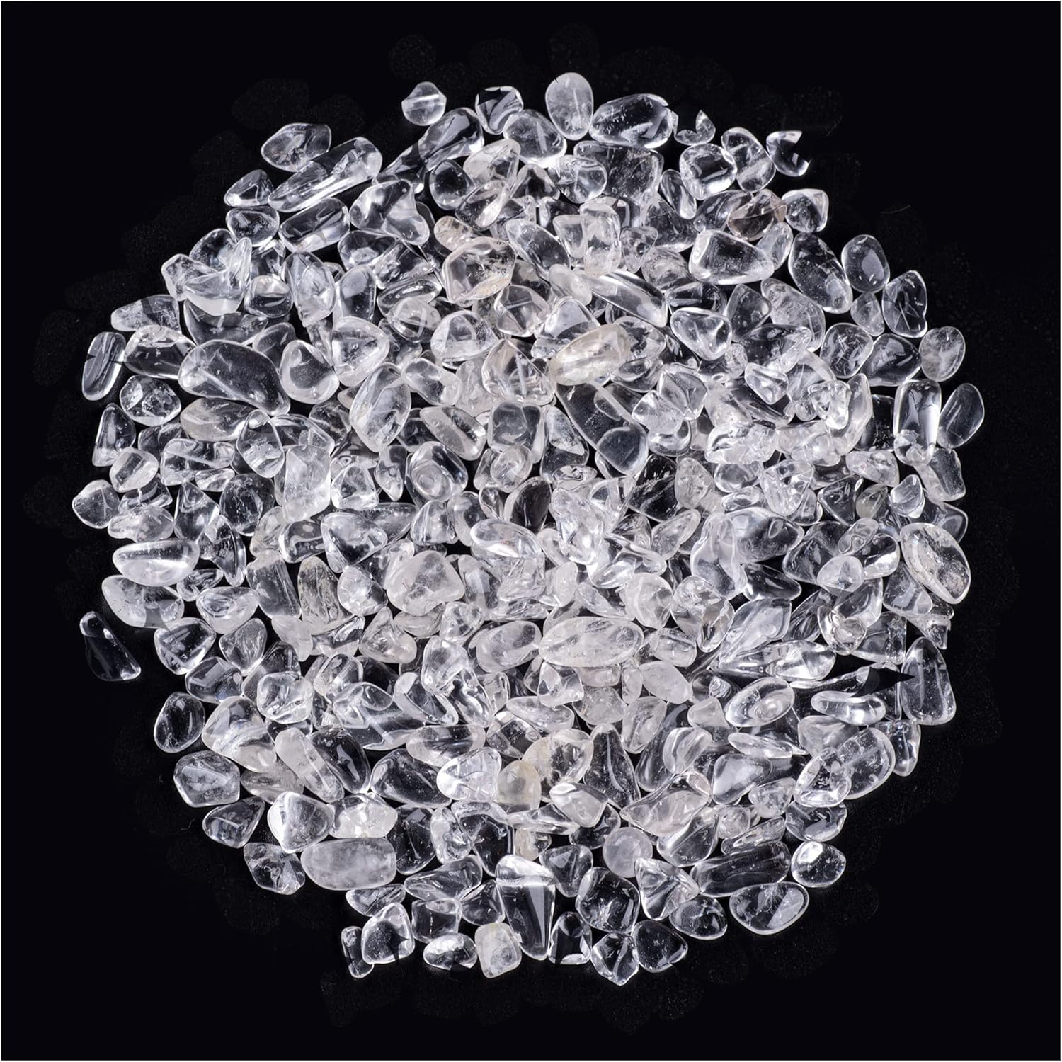 Hardscaping Materials - UFEEL 1LB Rock Quartz Tumbled Chips Stone Crushed Crystal Quartz Irregular Shaped Stones for Home Decorative Stones Vases Plants Succulents Cactus 1pound(About 460 Gram)