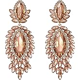 EVER FAITH Austrian Crystal Costume Jewelry Marquise Drop Art Deco Chandelier Dangle Earrings for Women Bride