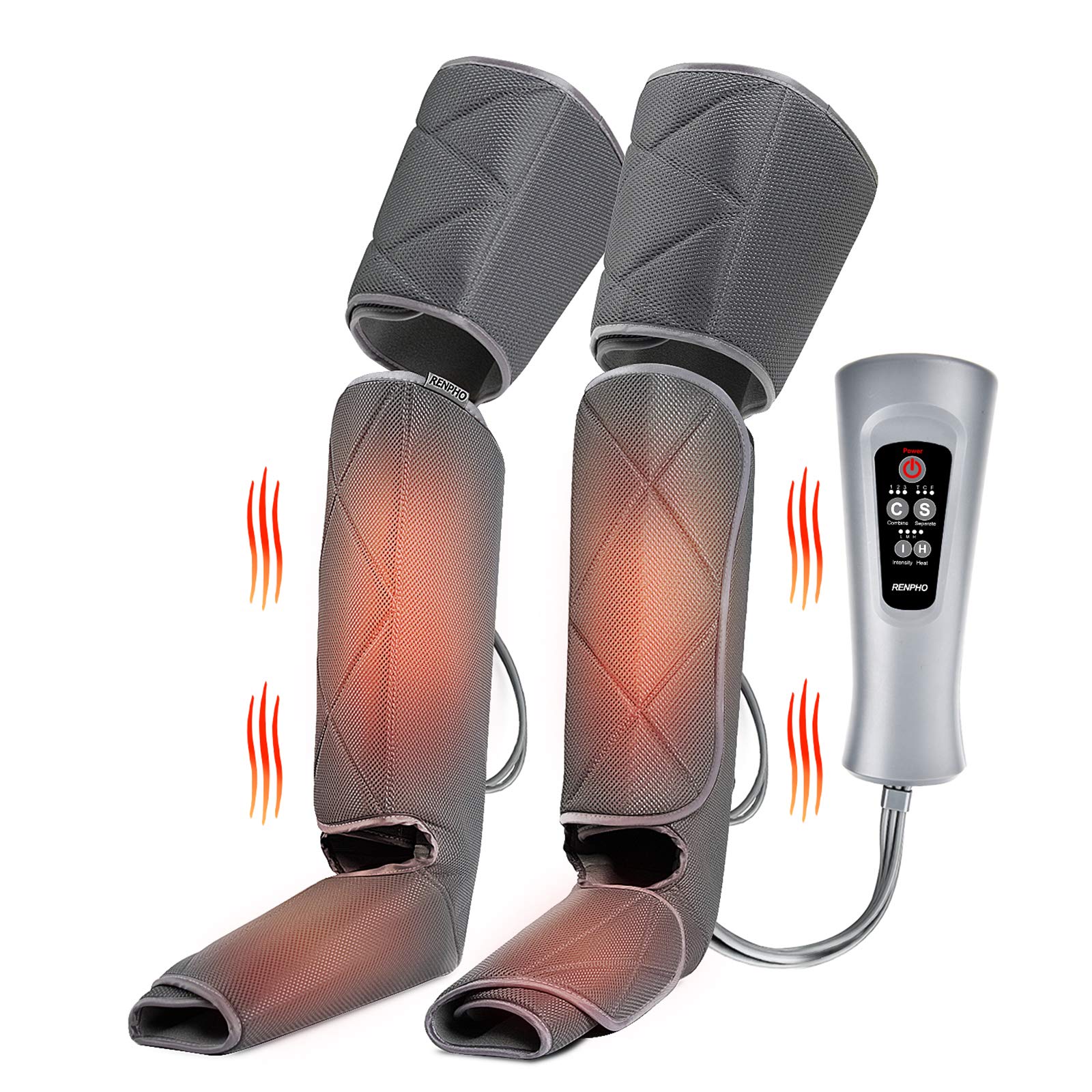 Photo 1 of RENPHO Leg Massager with Heat for Circulation, FSA HSA Eligible Air Compression Calf Massager, Effective for Mother Father Reduce Swelling and Muscle Relaxation-Grey