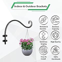 Etoolia Set of 2 Heavy-Duty Plant Hangers -12-Inch