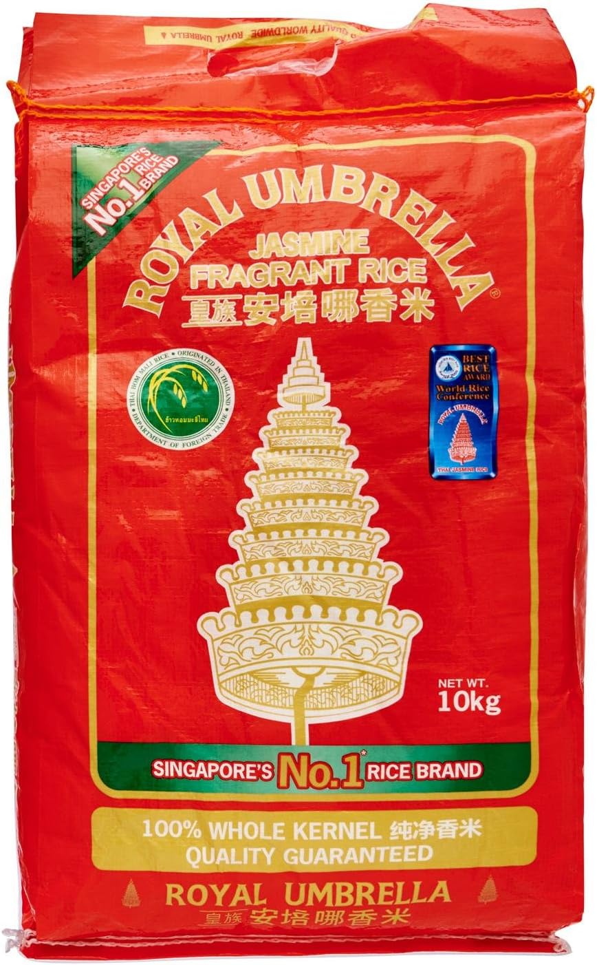 Royal Umbrella Thai HOM Mali Whole Jasmine Rice, 10 kg Amazon.co.uk