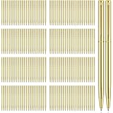 Zonon 160 Pieces Metal Slim Ballpoint Pens Bulk Retractable Metallic Black Ink 1 mm Medium Point Smooth Writing Pens for Wedding Business Office Supplies Students Teachers Men Women Present