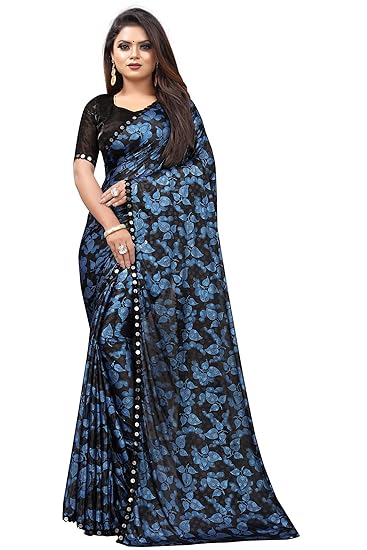 Market Magic World Womens Lycra Saree With Bloues Piece