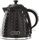 Daewoo Argyle 1.7L Electric Kettle Black with Removable Lid & Filter