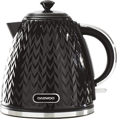 Daewoo Argyle 1.7L Electric Kettle Black with Removable Lid & Filter