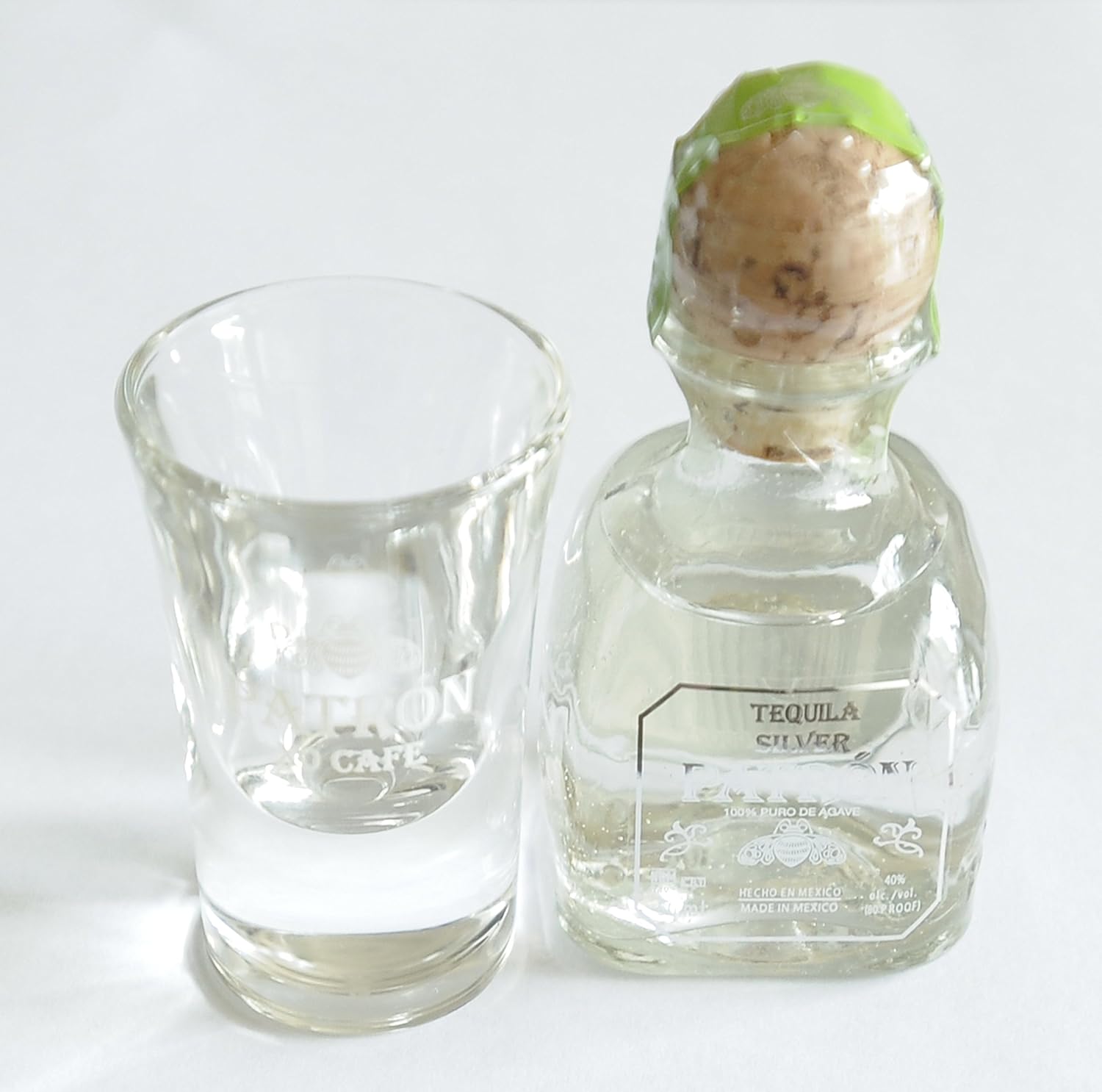 Patron XO Coffee Heavy Base Shot Glass(25ml) with Patron Silver Tequila