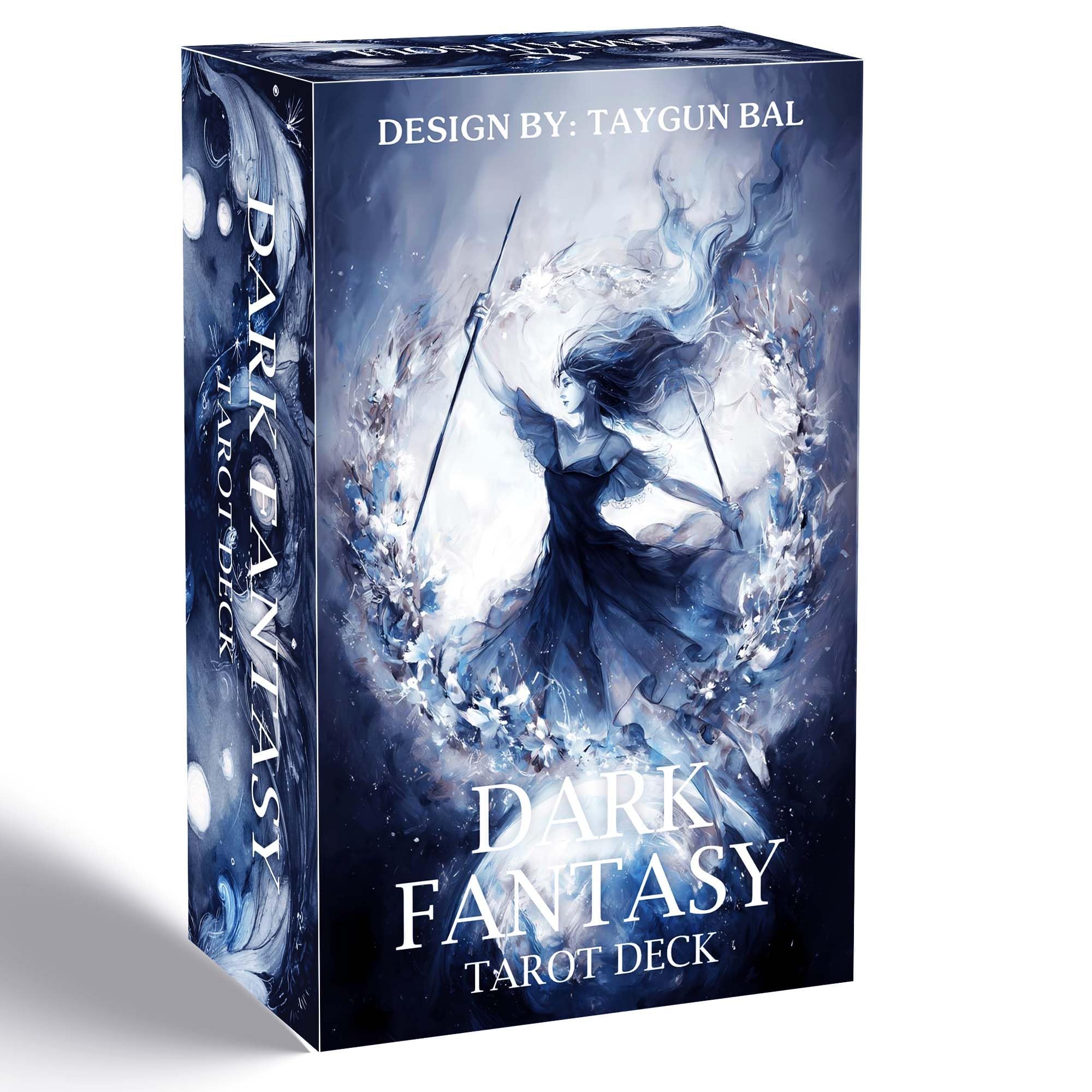 Dark Fantasy Tarot Deck, 78 Gothic Tarot Cards with Guidebook, Tarot Cards for Beginners, Shadow and Light Divination Deck for Self-Discovery, Spiritual Growth, Meditation and Witchcraft Practice