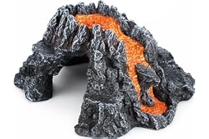 BORLECH Reptile Cave Hideout Habitat, Great for Bearded Dragons, Leopard Geckos, Lizards, Turtles, Snakes, Frogs, Scorpions, Spiders and Other Reptiles, Amphibians (C - Medium)