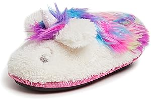 Dearfoams Unisex-Child Kids Toddlers Whimsical Animal Critter Washable Slipper