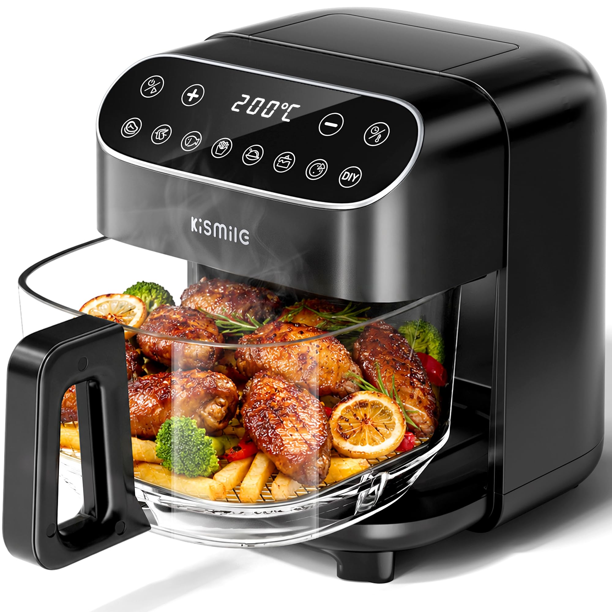 Kismile 4.7L Glass Air Fryer at its all-...
