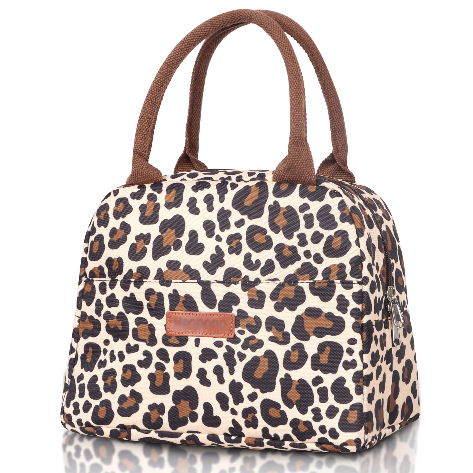 Minicoco Insulated Lunch Bag With Front Pocket - Portable Thermal Leak-Proof Cool Bag for Women, Men, Adults, Girls, Children - Lunch Box for Work, School, Picnic