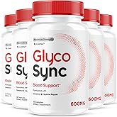 (5 Pack) Glyco Sync Balance Capsules - Official GlycoSync Glycogen Advanced Support Supplement Pills, Glycosyn Joint Restore Formula Maximum Strength, GlycoSync Reviews, 150 Capsules for 5 Months
