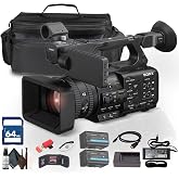 Sony PXW-Z200 4K 1" CMOS Sensor XDCAM Camcorder &amp; Cleaning Kit Bundle | For Professional Video Production + BP-U35 Battery + 64GB Memory Card + HDMI Cable + Card Reader + Cap Keeper + Memory Wallet